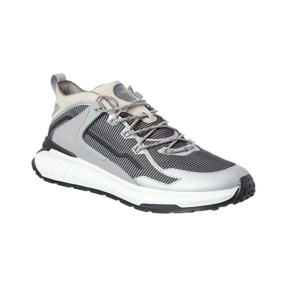 Tod’S Mesh & Leather Sneaker Grey